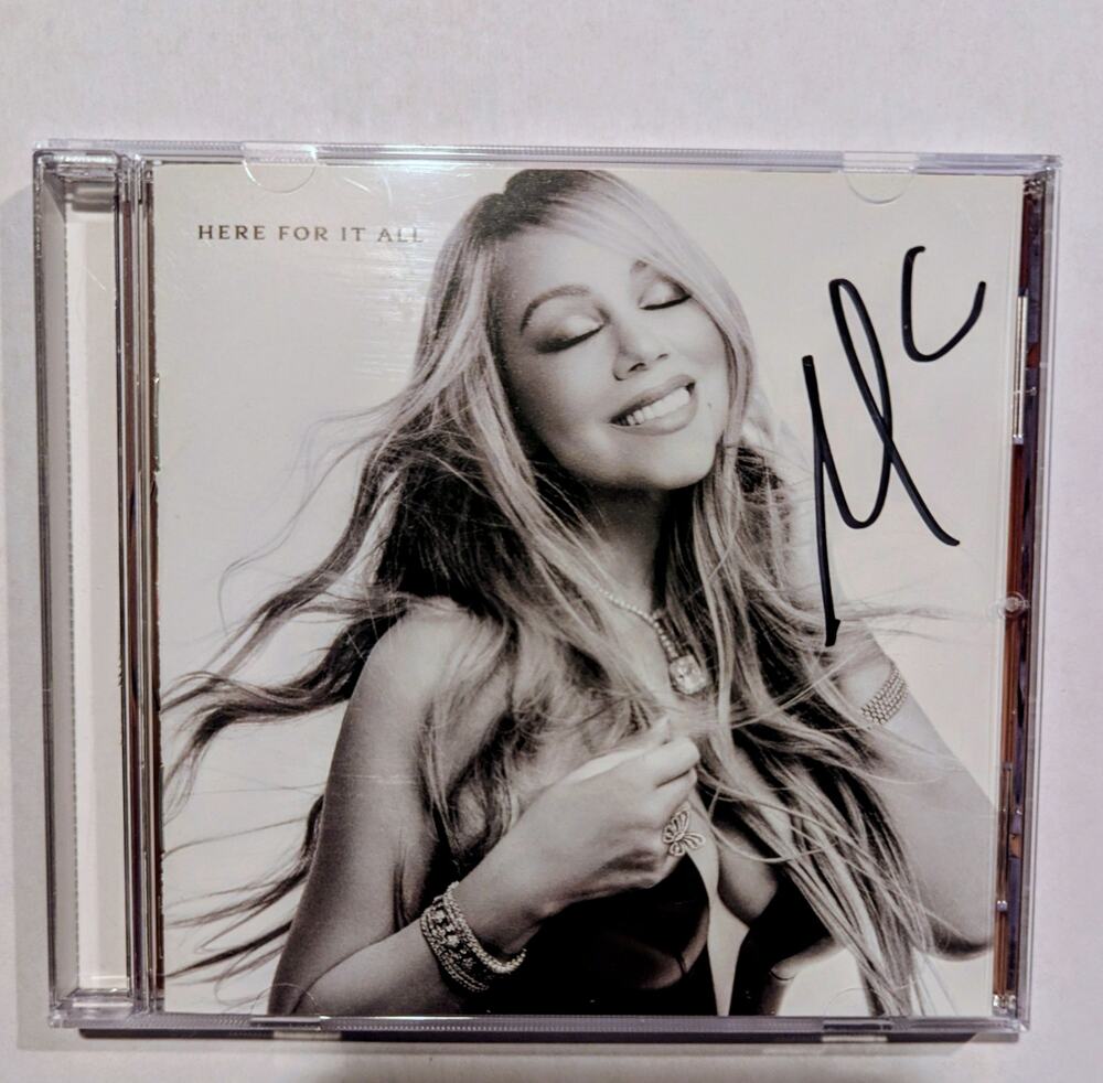 Mariah Carey SIGNED CD Cover Here For It All Autographed